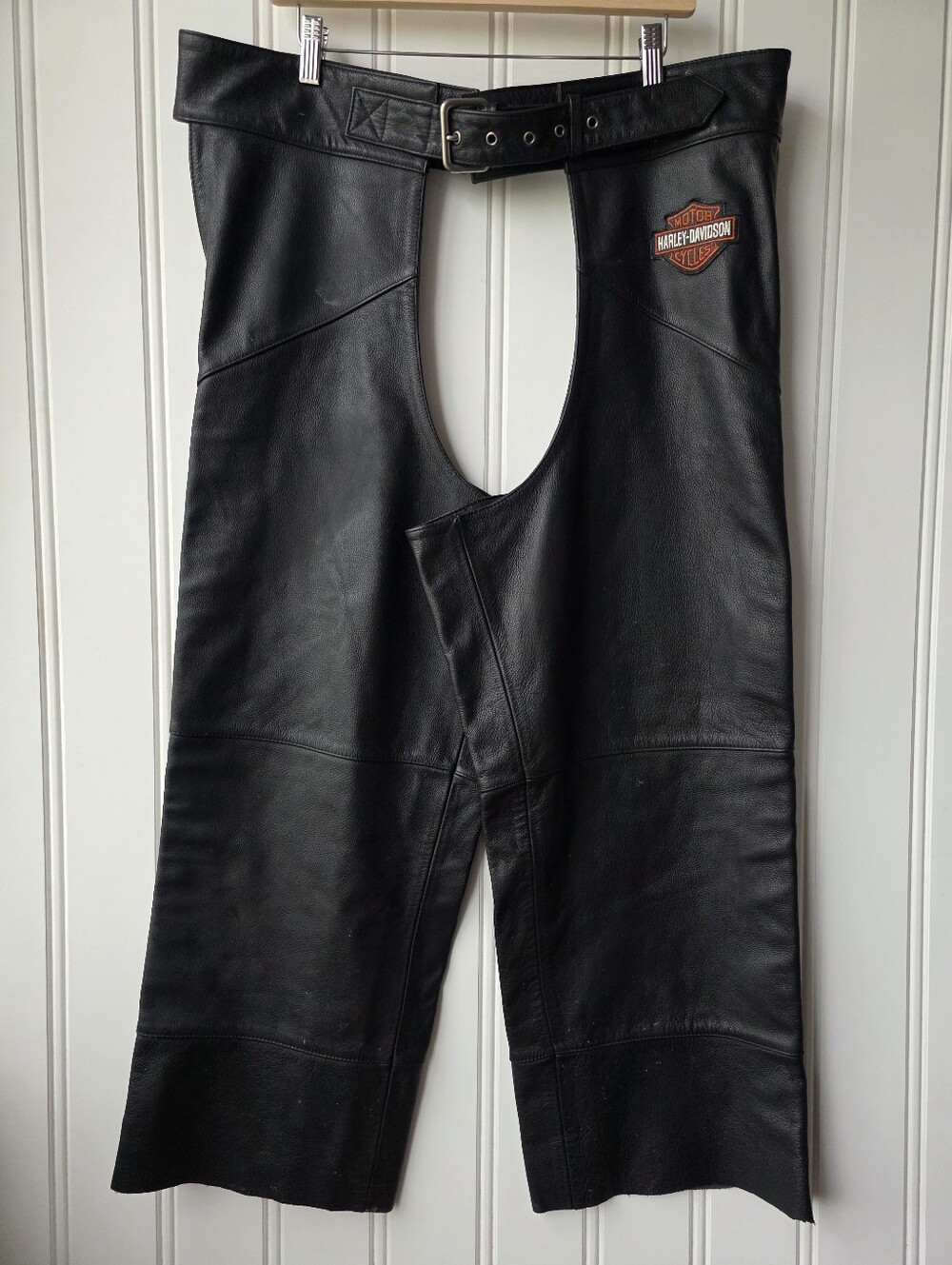 Harley Davidson Motorcycle Genuine Leather Biker Chaps Size 2XL